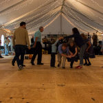 Square dance in the dance tent at the 2015 Wide Open Bluegrass Festival - photo by Tara Linhardt