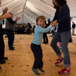 Square dance in the dance tent at the 2015 Wide Open Bluegrass Festival - photo by Tara Linhardt