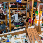 Stained glass instrument art at the 2015 Wide Open Bluegrass Festival - photo by Tara Linhardt