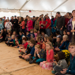 Clogging show in the dance tent at the 2015 Wide Open Bluegrass Festival - photo by Tara Linhardt