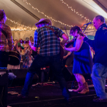 Gangstagrass rocked the dance tent Saturday night at Wide Open Bluegrass 2015 - photo by Tara Linhardt