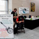 Massage therapy at World of Bluegrass 2016 - photo © Tara Linhardt