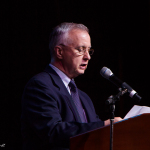Fred Bartenstein presenting at the Special Awards at the 2016 Wold of Bluegrass - photo © Tara Linhardt