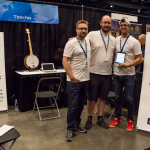 Founders of TuneFox in Exhibition Hall at World of Bluegrass 2016 - photo by Tara Linhardt