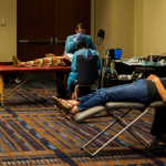 Free dental checkups at World of Bluegrass 2016 - photo by Tara Linhardt
