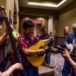 Hallway jam in the Marriott at World of Bluegrass 2016 - photo by Tara Linhardt