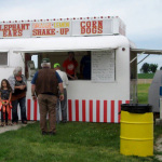Everybody's got to eat at the first Tippecanoe & Bluegrass Too festival in Lafayette, IN