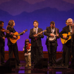 The Del McCoury Band (plus two extra McCourys) performs at the 2015 IBMA Awards - photo © Todd Powers