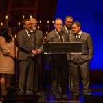 Balsam Range accepts an award at the 2015 IBMA Awards - photo © Todd Powers
