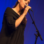 Heather Masse with The Wailin' Jennys at Wide Open Bluegrass 2015 - photo © Todd Powers