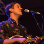 Jacob Sharp with Mipso at Wide Open Bluegrass 2015 - photo © Todd Powers