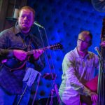Jesse Smathers and Barry Reedwith Lonesome River Band showcasing at World of Bluegrass 2015 - photo © Todd Powers