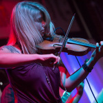 Christine King with The Railsplitters showcasing at World of Bluegrass 2015 - photo © Todd Powers