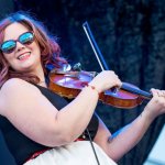 Allie Kral with Yonder Mountain String Band at the 2014 Wide Open Bluegrass Festival in Raleigh, NC - photo ©Todd Powers