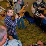 Jamming with Lonesome River Band at the 2014 Wide Open Bluegrass Festival in Raleigh, NC - photo ©Todd Powers