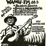 Flyer advertising WAMU's first-ever fundraising concert.