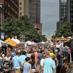 Downtown Raleigh at the 2016 Wide Open Bluegrass festival - photo by Frank Baker