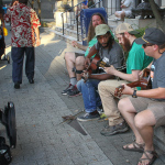 Street jam at the 2016 Wide Open Bluegrass festival - photo by Frank Baker