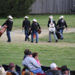 The Bluegrass Brothers head for the stage at the Willow Oak Festival (April 2013) - photo by Laura Tate Photography