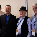 Hall of Fame members Larry Sparks, Jesse McReynolds, and Tom Gray shared bluegrass oral histories with Chris Joslin director of IBMM at Wide Open Bluegrass 2016 - photo © Tara Linhardt