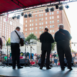 Mark Kuykendall, Bobby Hicks and Ashville Bluegrass at Wide Open Bluegrass 2016 - photo © Tara Linhardt