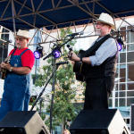 Mike Compton and Joe Newberry at Wide Open Bluegrass 2016 - photo © Tara Linhardt