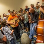 Youth jam with Lonesome River Band at 2014 Wide Open Bluegrass - photo by Todd Powers