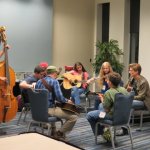 Young pickers at World of Bluegrass 2013 - photo by Woody Edwards