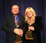 James King and Rhonda Vincent with their 2013 SPBGMA Awards