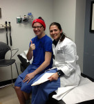 Chris Wade at Vanderbilt with his surgeon, Jennifer Halpern