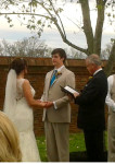 Tensel Lea Sandker and Brent Matthew Burke exchanging vows (April 14, 2013)