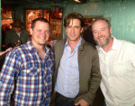 Caleb Smith (right) and Tim Surrett (left) with Dermot Mulroney on the set of Careful What You Wish For - April 2013