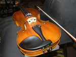 Grant Rigney's fiddle resting at Dark Shadow Recording