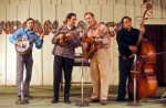 Joe Val & the New England Bluegrass Boys at the Indian Ranch Festival in 1972: Bill Hall, Joe Val, Herb Applin, and Bobby Tidwell