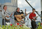 jamesJames King, center, performs on the main stage July 19 at the Grey Fox Bluegrass Festival with banjo player Barry Crabtree and mand