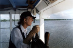 John Hartford, piloting a riverboat