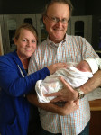 Kimberly and Blake Williams with their new granddaughter, Aiden Blake Cantrell