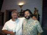 Jeff Parker with Randall Deaton of Lonesome tracking Parker's Christmas project at Ricky Skaggs' studio