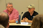 Kyle Cantrell and Terry Heard at the Bluegrass Radio seminar at World of Bluegrass 2013 - photo by Woody Edwards