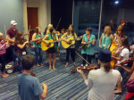 Della Mae jams in the IBMA Youth Room at World of Bluegrass 2013 - photo by Danny Clark