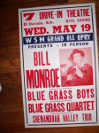 Bill Monroe poster from Hatch Show Print