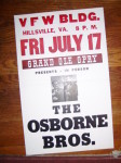 Osborne Brothers poster from Hatch Show Print