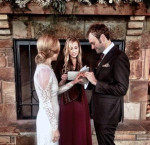 Claire Coffee and Chris Thile exchange vow (12/26/13) - photo from Blackberry Farm