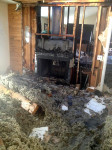 Fireplace in Steve and Janet Thomas' house after the fire