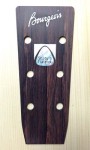 Headstock overlay for the 10th Anniversary St Louis Flatpick model Bourgois guitar