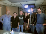 Jessica Stiles in the studio with Mike Compton, Charlie Cushman, Steve Chandler, Josh Williams and Kent Blanton