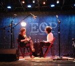 Missy Raines speaks with Lisa Jacobi at the Red Clay Theatre in Duluth, Georgia