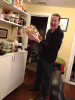 Rob Ickes, pacified with pork rinds at his session with Becky Buller