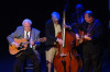 George Shuffler, Tom Gray and James Alan Shelton perform during Shuffler's induction to the IBMA Bluegrass Hall of Fame - photo by Roy Swan