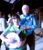 Liam Purcell with J.D. Crowe at Smoky Mountain Banjo Academy 2014